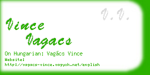 vince vagacs business card